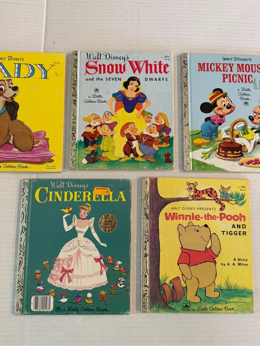 Vintage Lot of 5 Little Golden Books